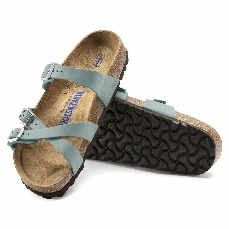 Franca Birkenstock Soft Footbed Nubuck Kozene Damske Modre | SK 88EBC